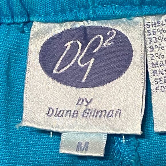 DG2 by Diane Gilman Turquoise Blue Denim Stretch Jeans Pull On Women's Size M - Picture 4 of 6